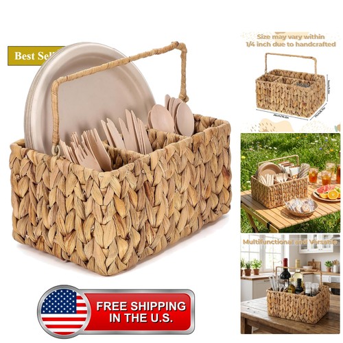Wicker utensil caddy - utensil,