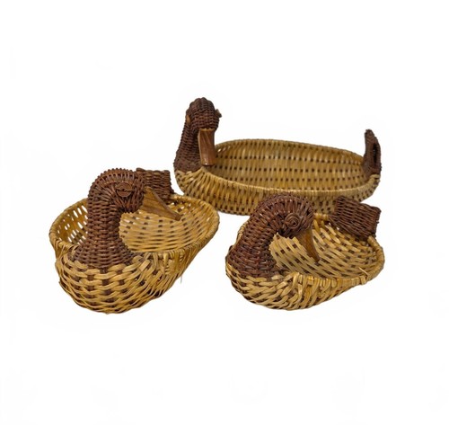 Vintage wicker duck baskets - vintage,