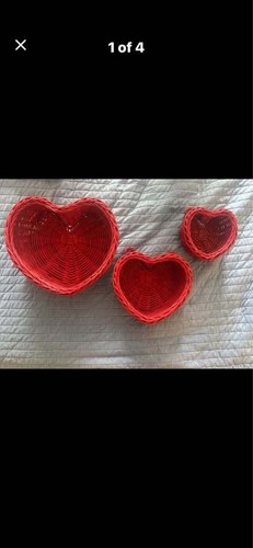 Set red heart shaped - 3, heart-shaped