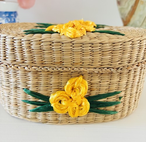 Vintage handwoven straw - vintage,