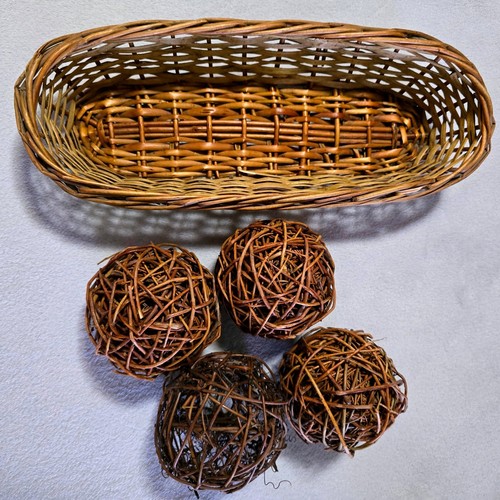 Vintage wicker basket - vintage, 4
