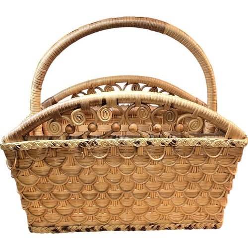Wicker magazine holder - holder, rattan