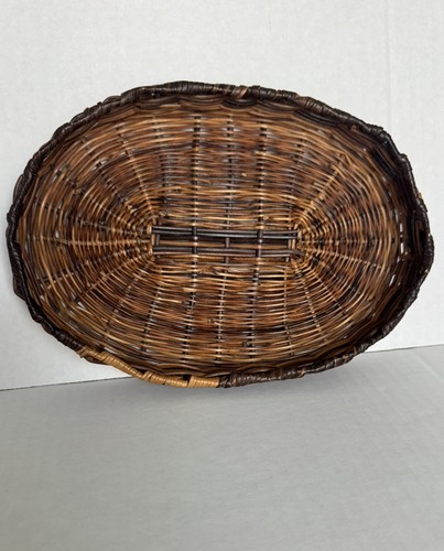 Small brown woven wicker - brown,